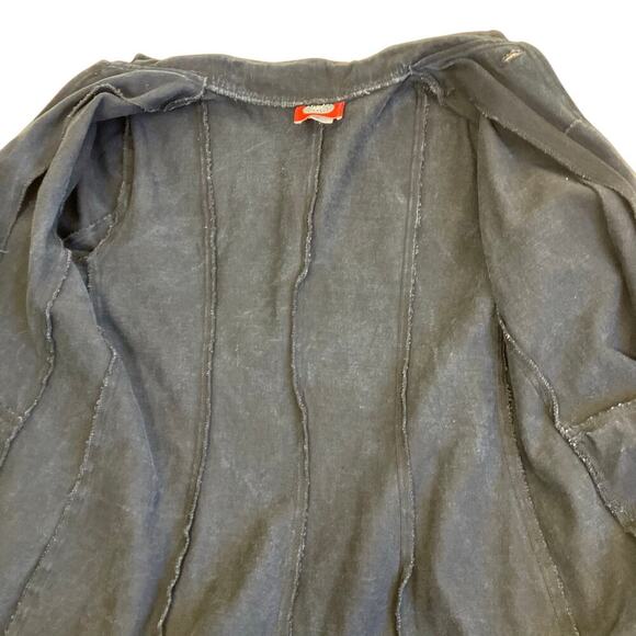 Red Balls On Fire Vtg Matrix Coat Trench Coat Mens Small Black Full Length - Picture 15 of 16